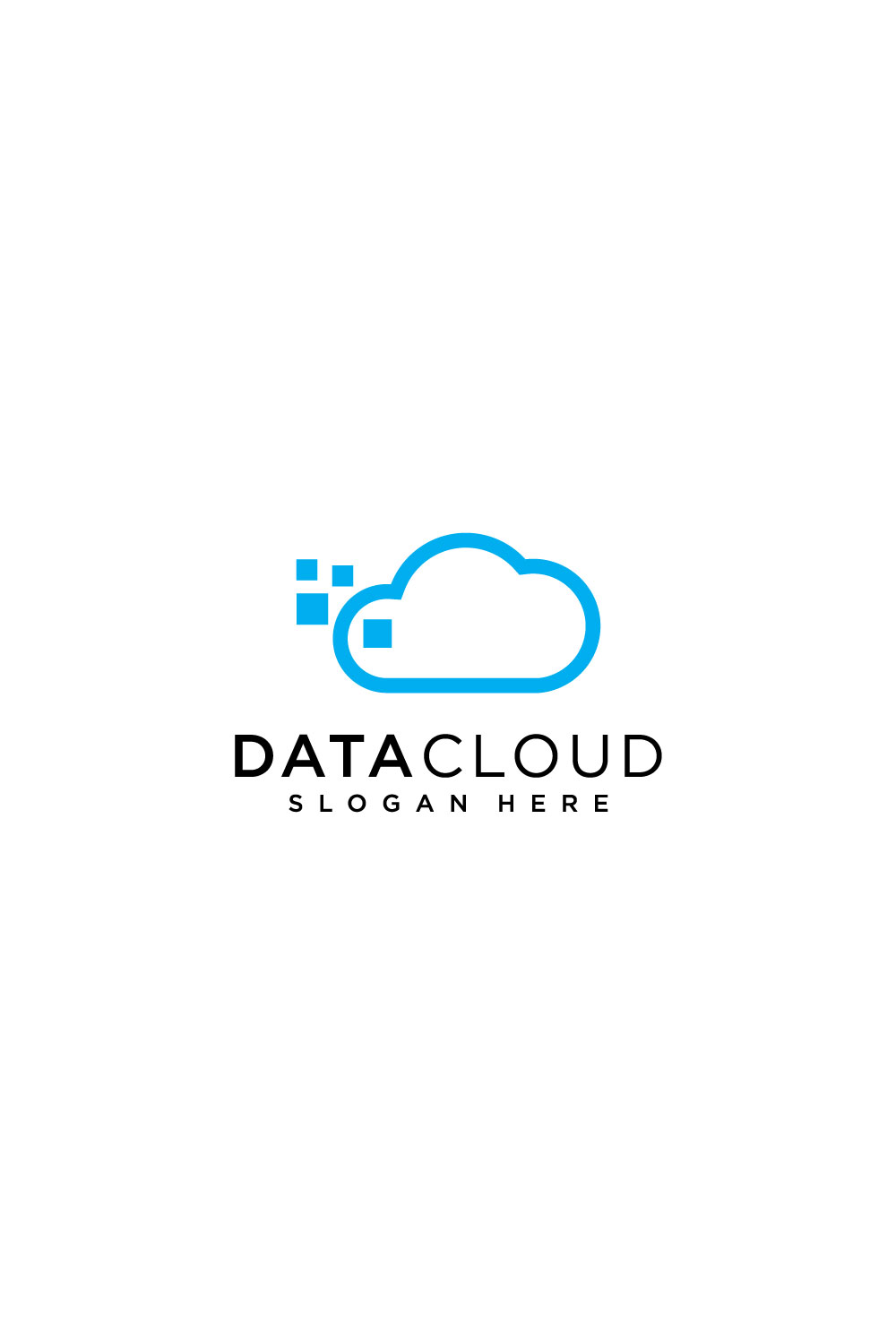 data cloud logo design vector pinterest preview image.
