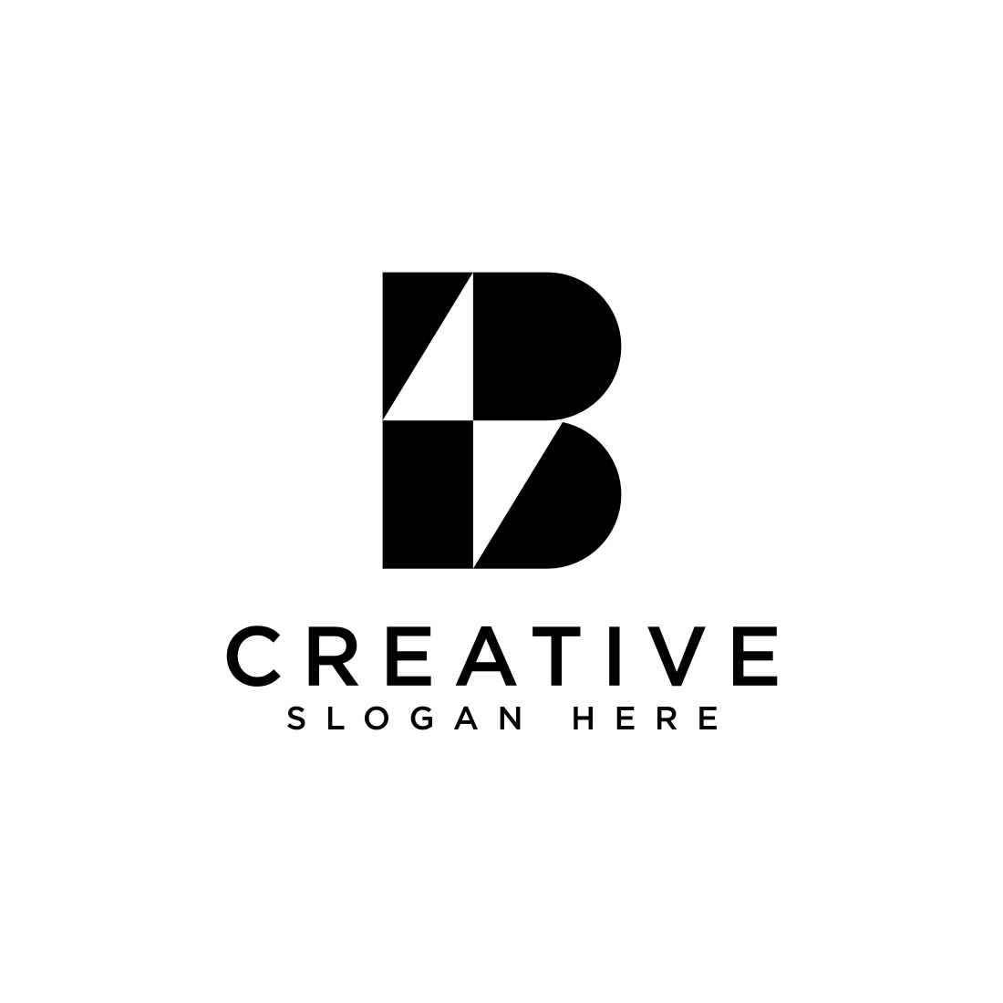 letter b logo design vector cover image.