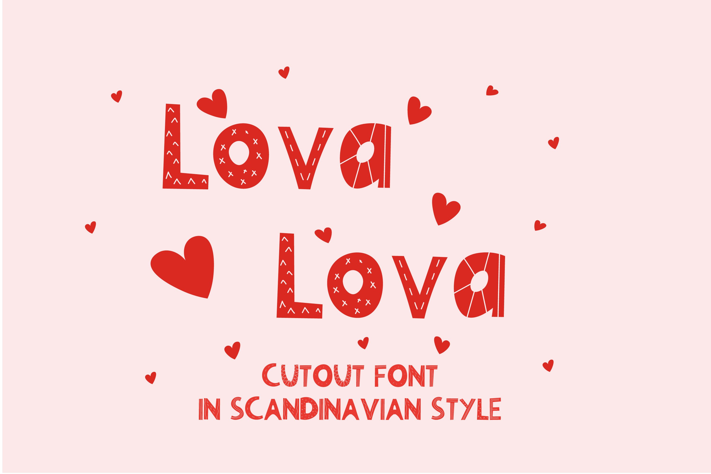 Lova Lova Cutout font cover image.