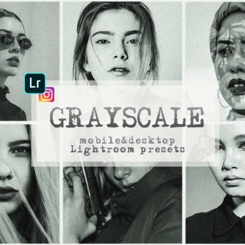 Grayscale Lightroom presetscover image.