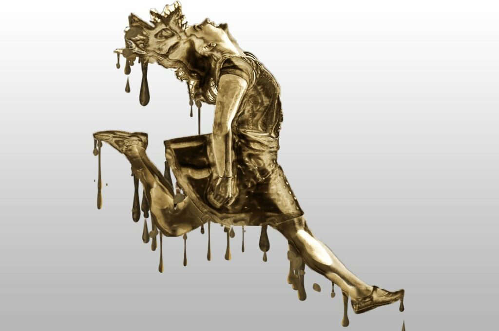 Droping Gold Photoshop Acion – MasterBundles