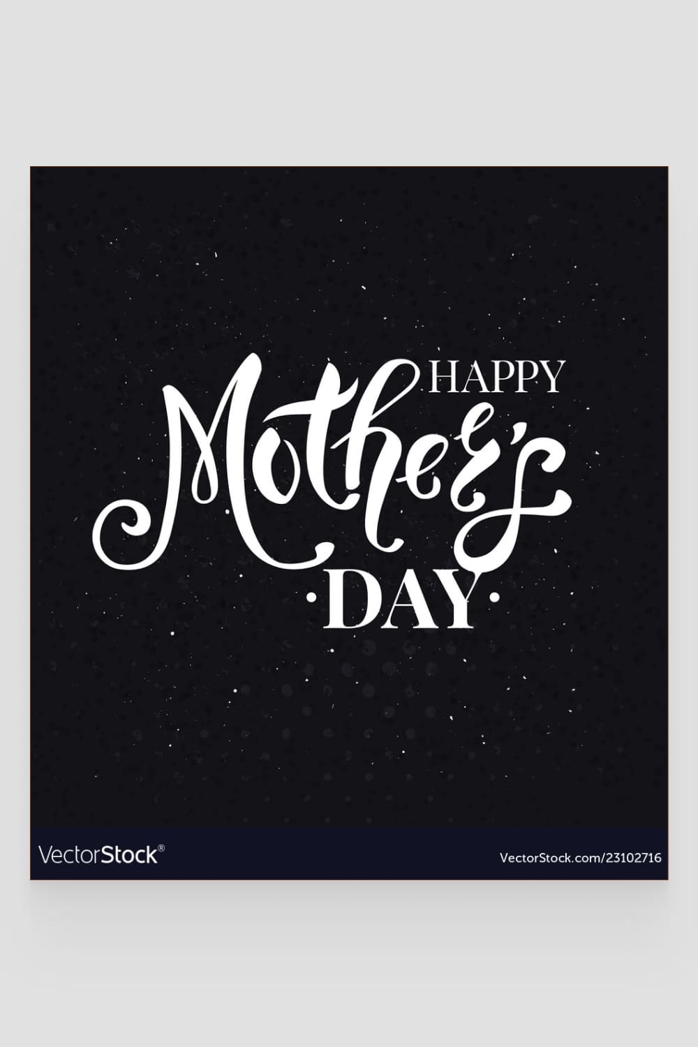 Greeting card with white text on a black background.