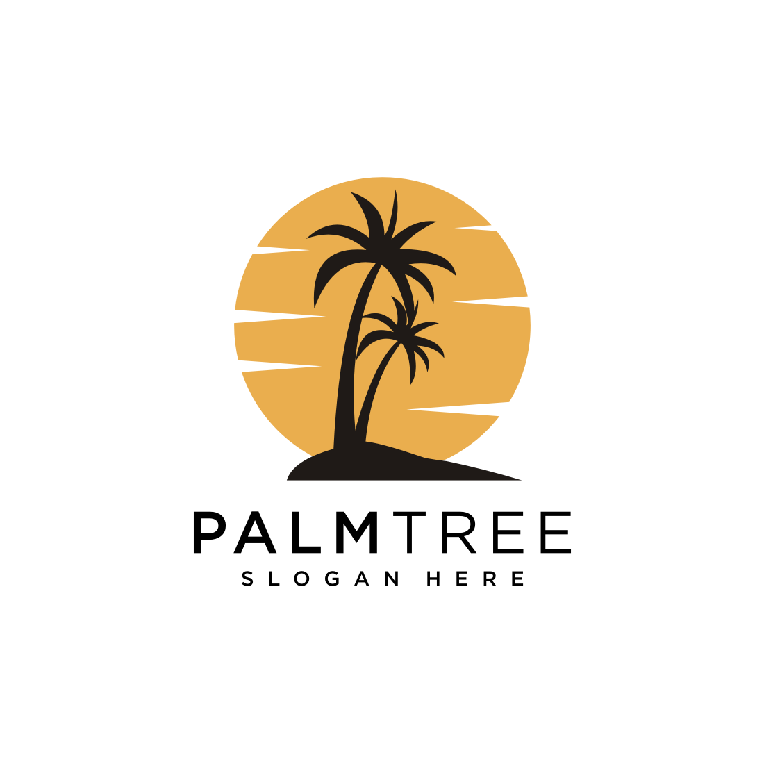 palm tree logo vector design cover image.