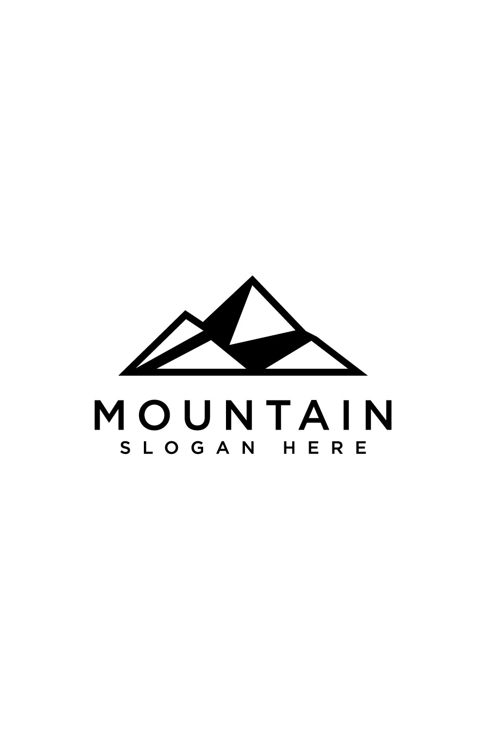 mountain logo vector design pinterest preview image.