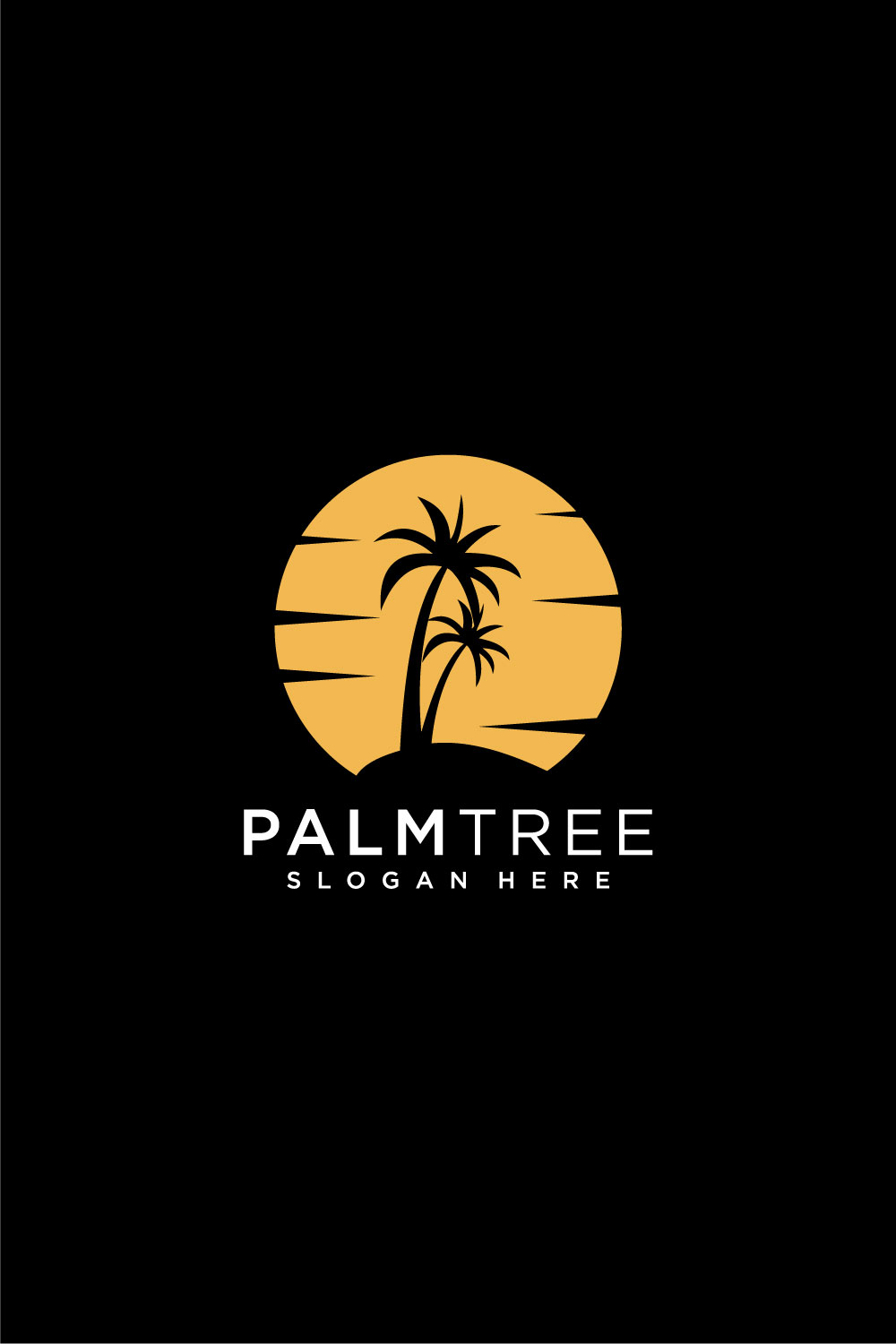 palm tree logo vector design pinterest preview image.