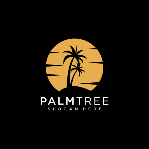 palm tree logo vector design cover image.