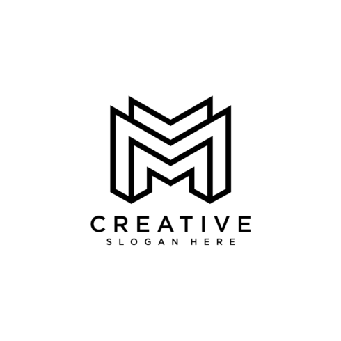 letter m logo vector design cover image.