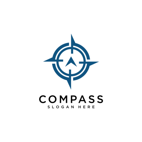 compass logo design vector template cover image.