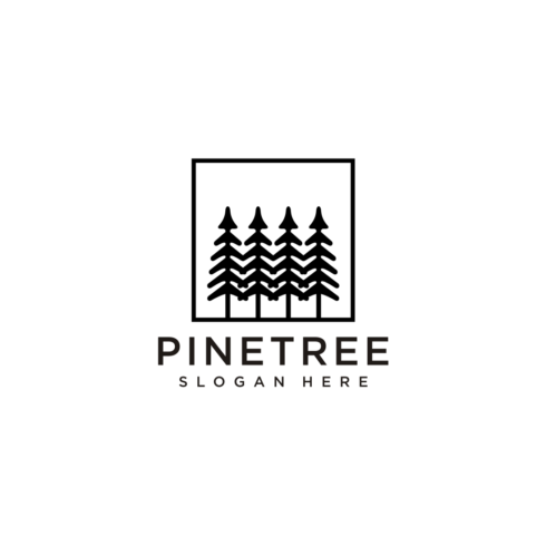 pine tree logo vector design template cover image.