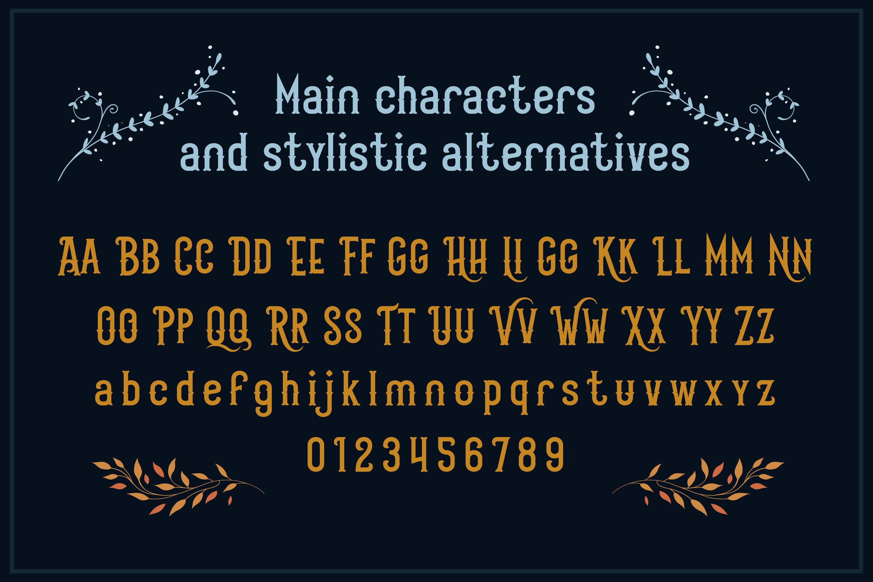 Scarytale - vintage layered font preview image.