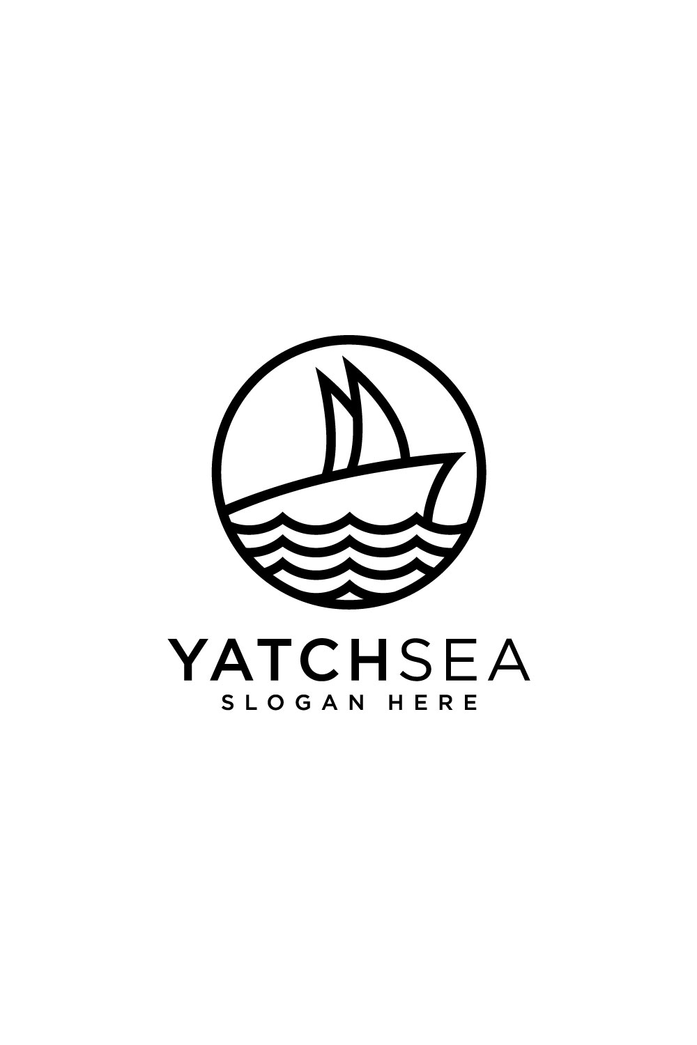 sailboat ocean logo vector design template pinterest preview image.