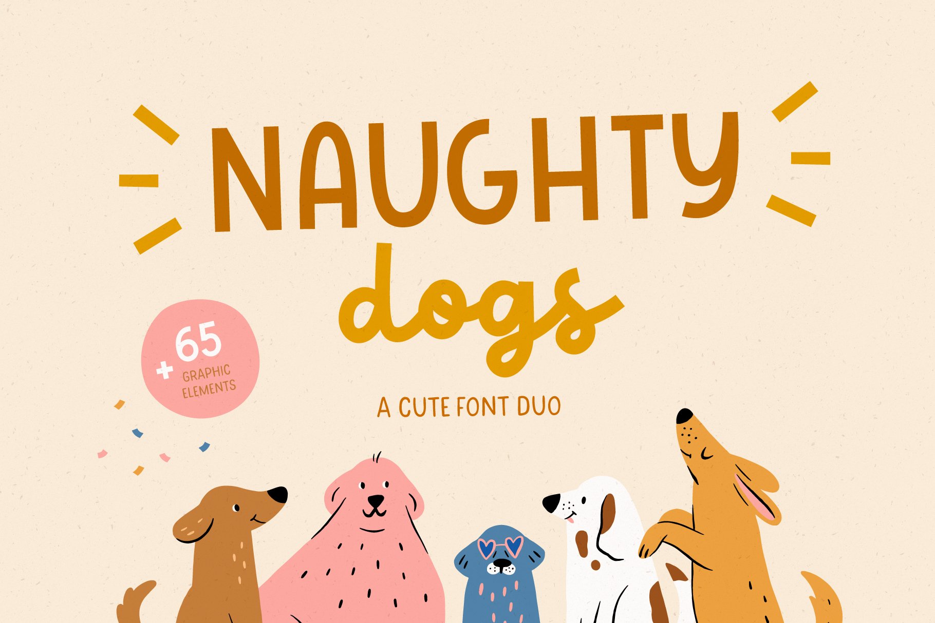 Naughty dogs | Font duo cover image.