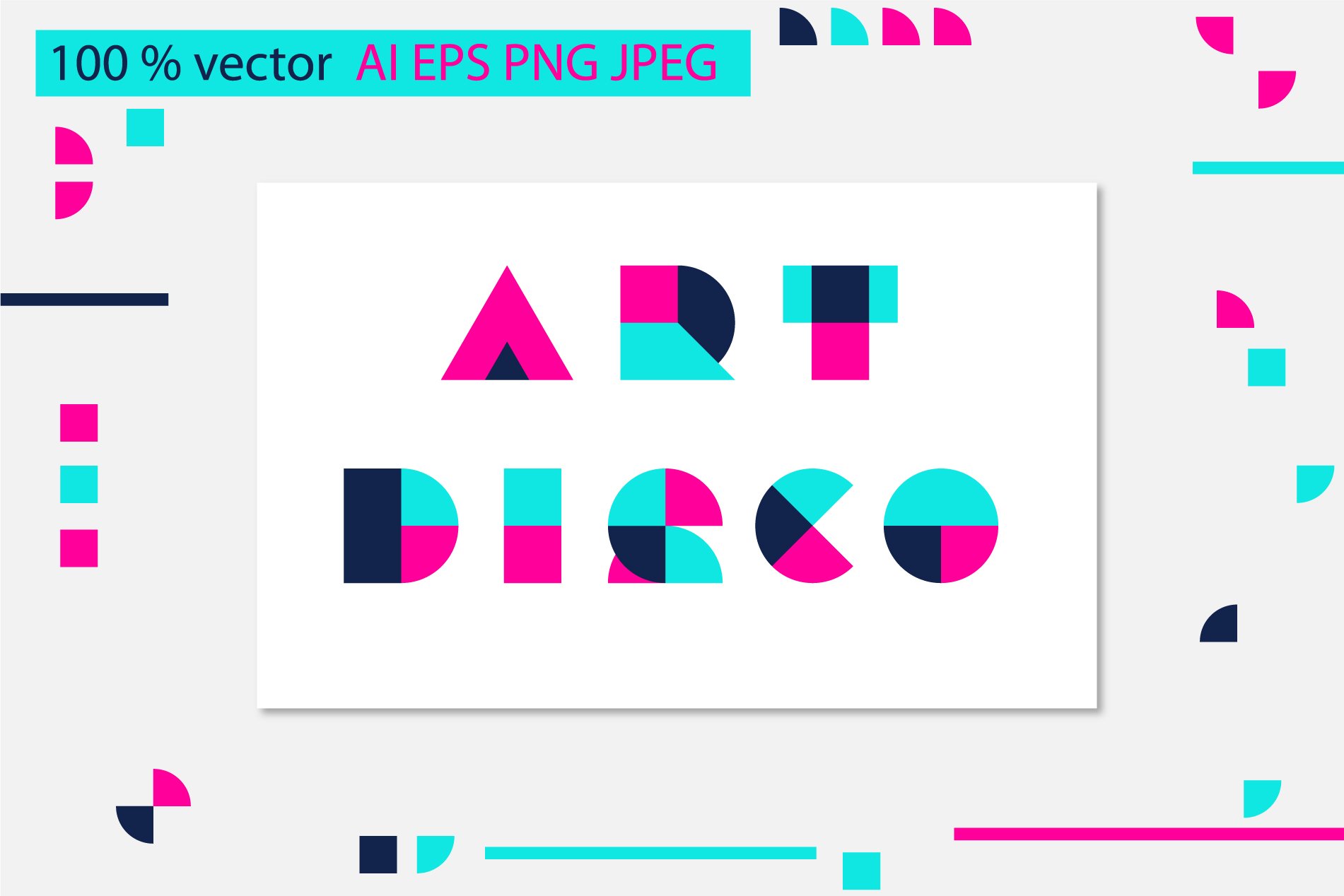 Geometric Font preview image.