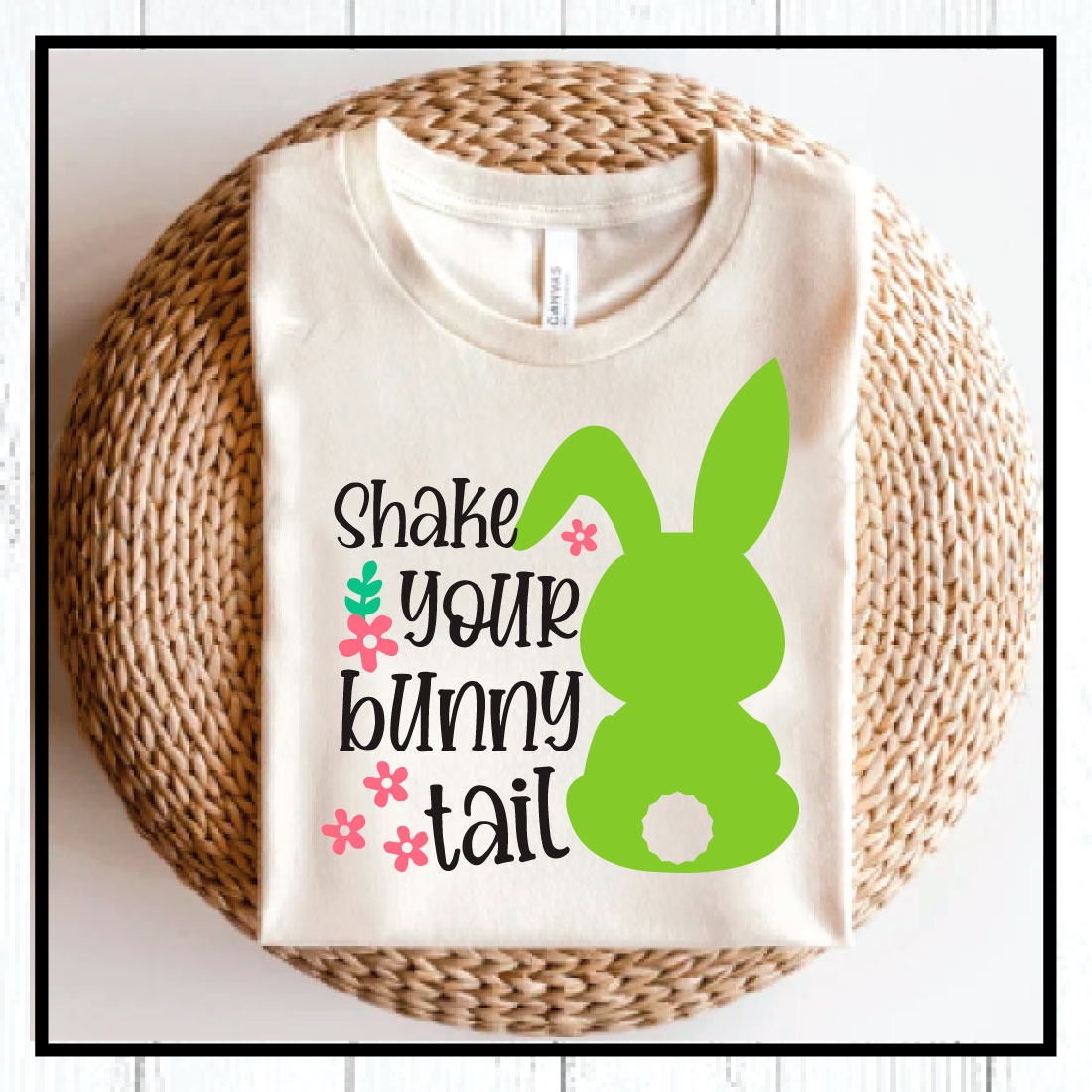 shake your bunny tail svg preview image.