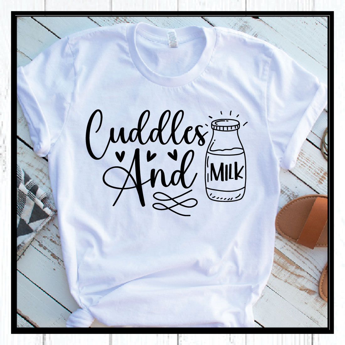 cuddles and milk svg preview image.