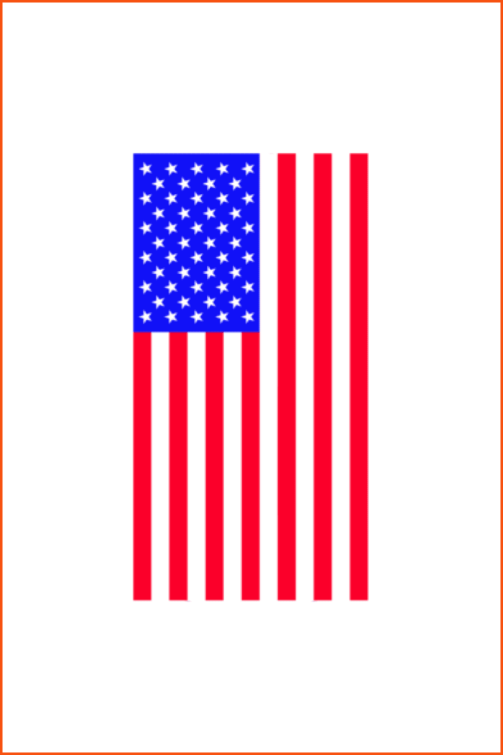 American flag in vertical design.