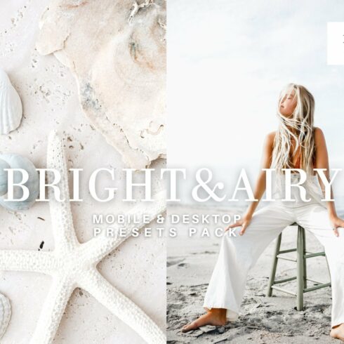 10 BRIGHT & AIRY LIGHTROOM PRESETScover image.