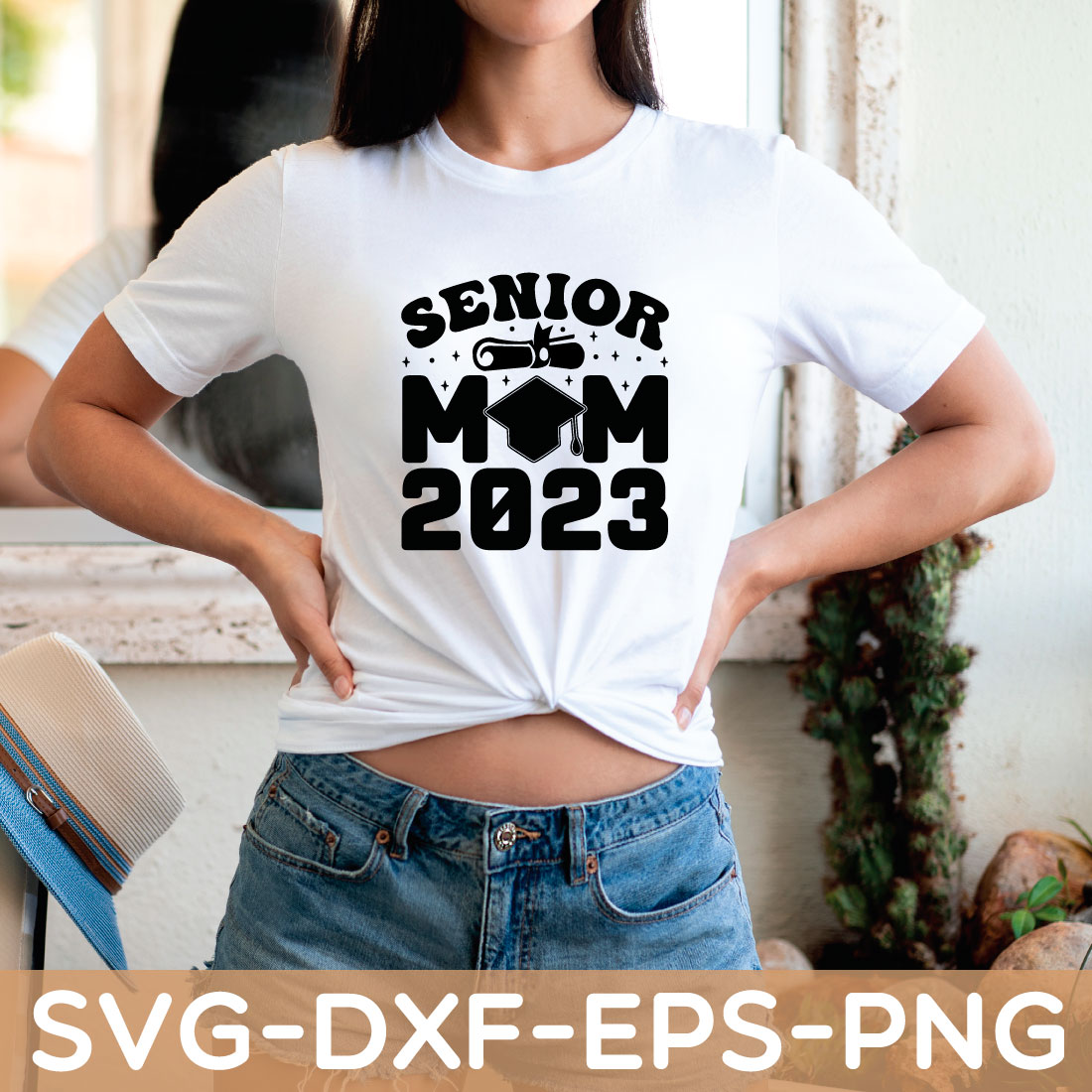 SENIOR MOM 2023 SVG preview image.