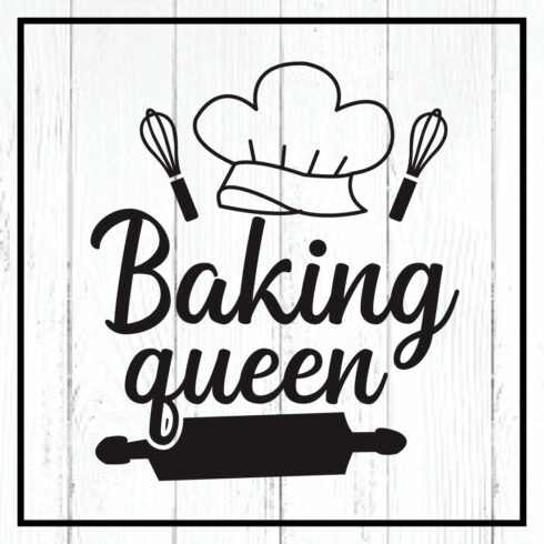baking queen svg cover image.