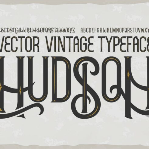 Hudson OTF vintage label font. cover image.