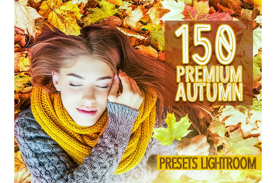 150 Premium Autumn Preset Lightroomcover image.