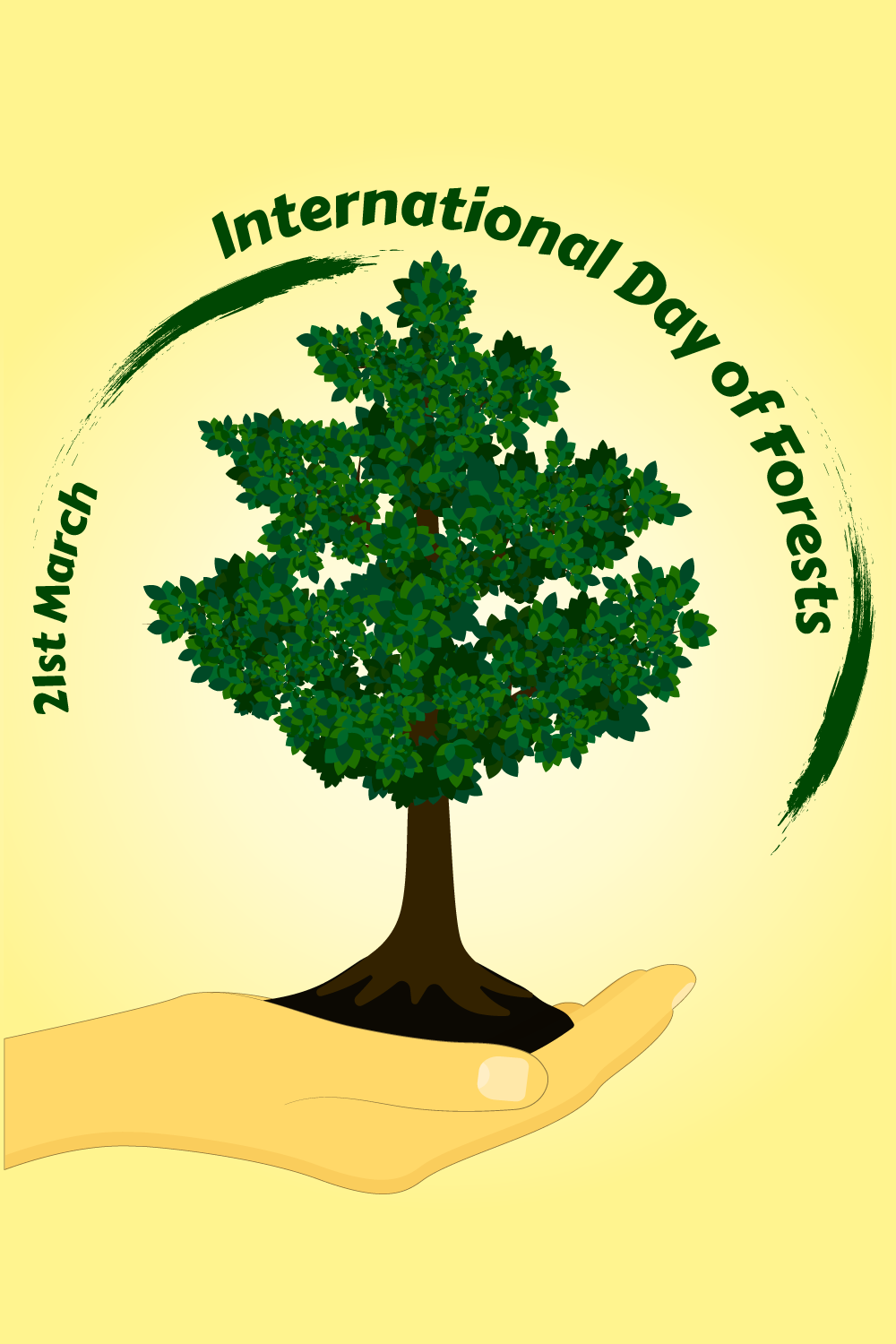 International Day of Forests Card pinterest preview image.