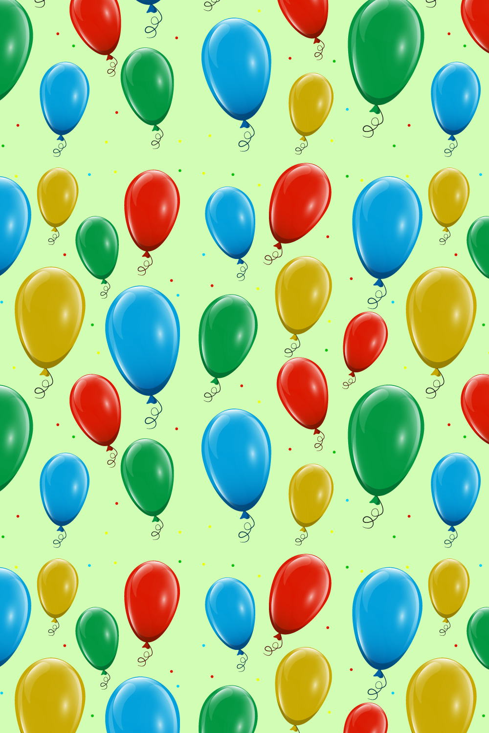 Seamless pattern with colorful balloons pinterest preview image.