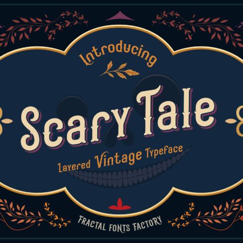 Scarytale - vintage layered font cover image.