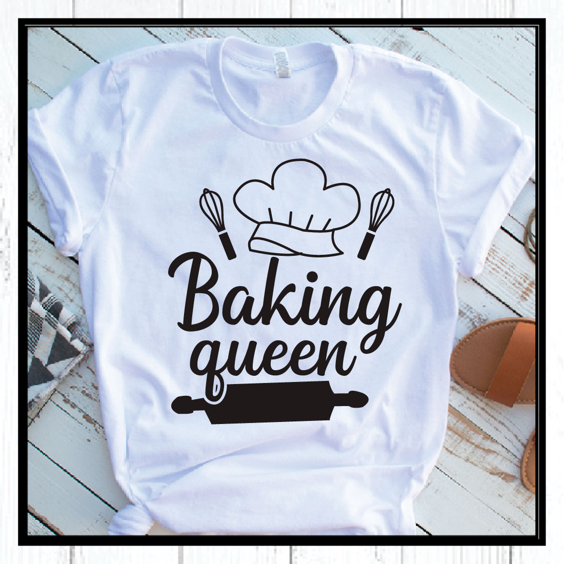baking queen svg preview image.