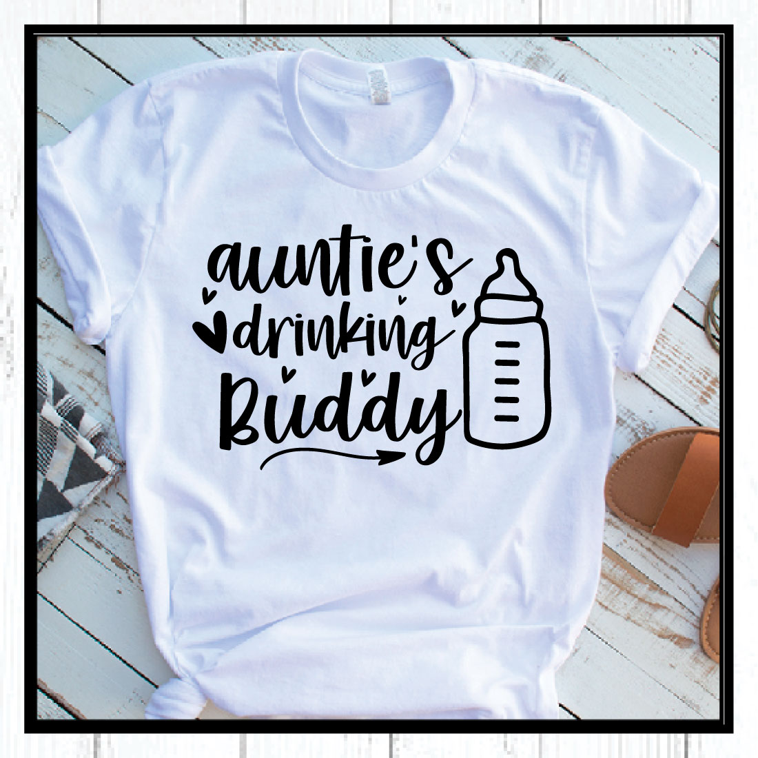 auntie\'s drinking buddy svg preview image.