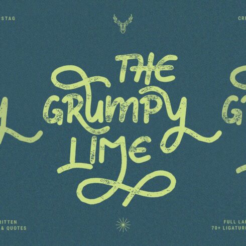 Grumpy Lime - Playful Ligature Font cover image.