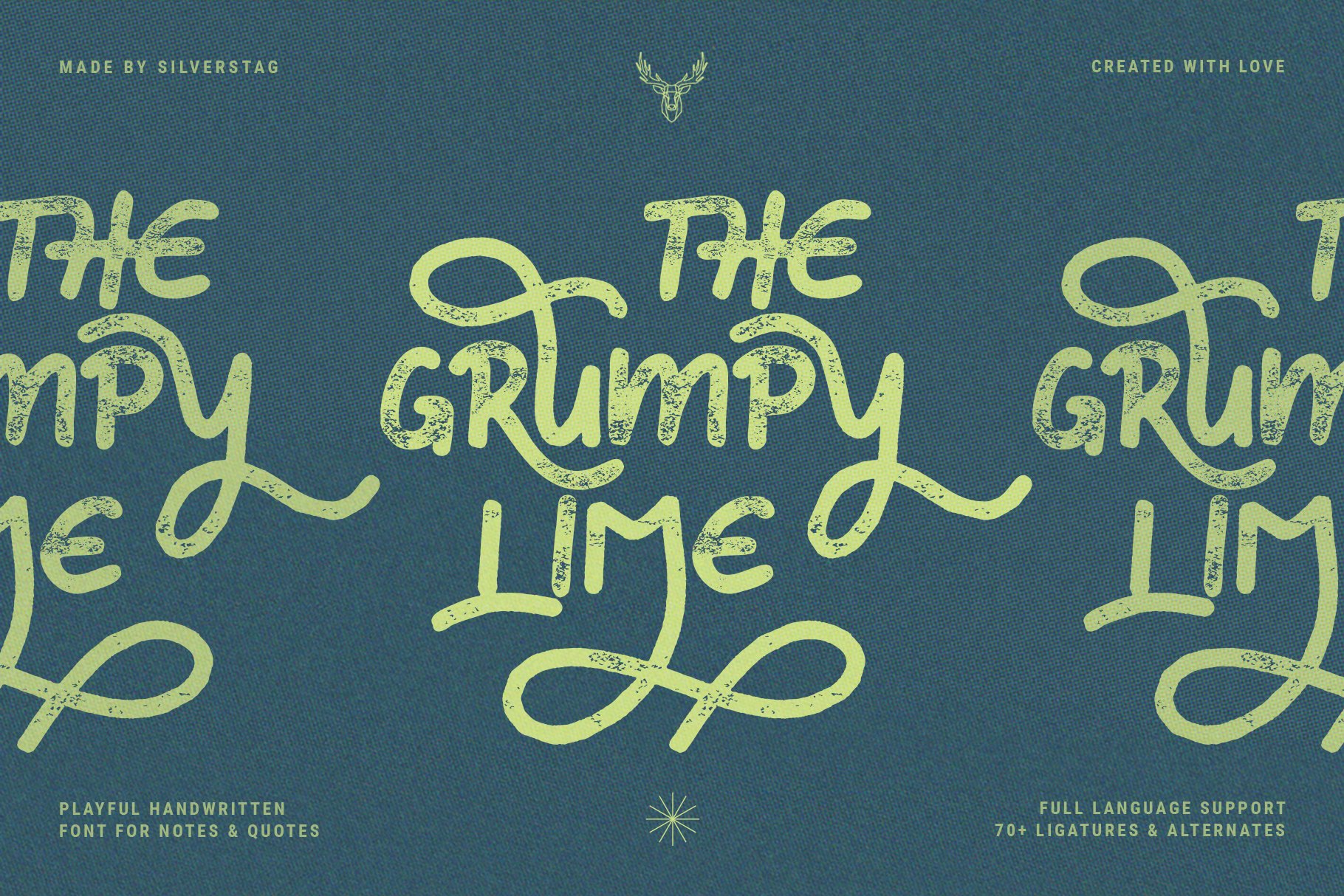 Grumpy Lime - Playful Ligature Font cover image.