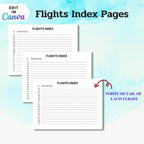 Drone Pilot Logbook - Canva template - MasterBundles