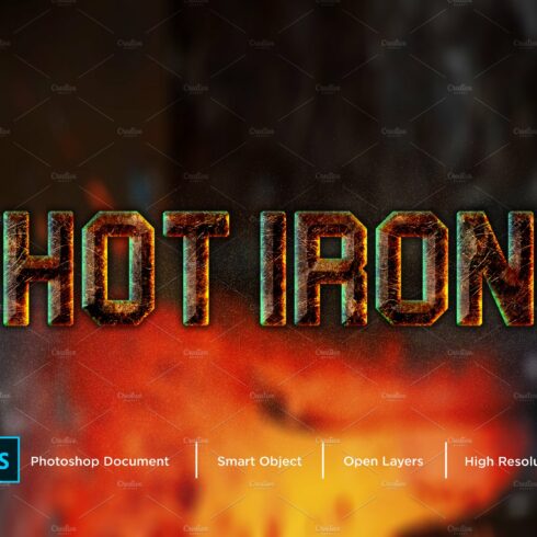 Hot iron Text Effect & Layer Stylecover image.