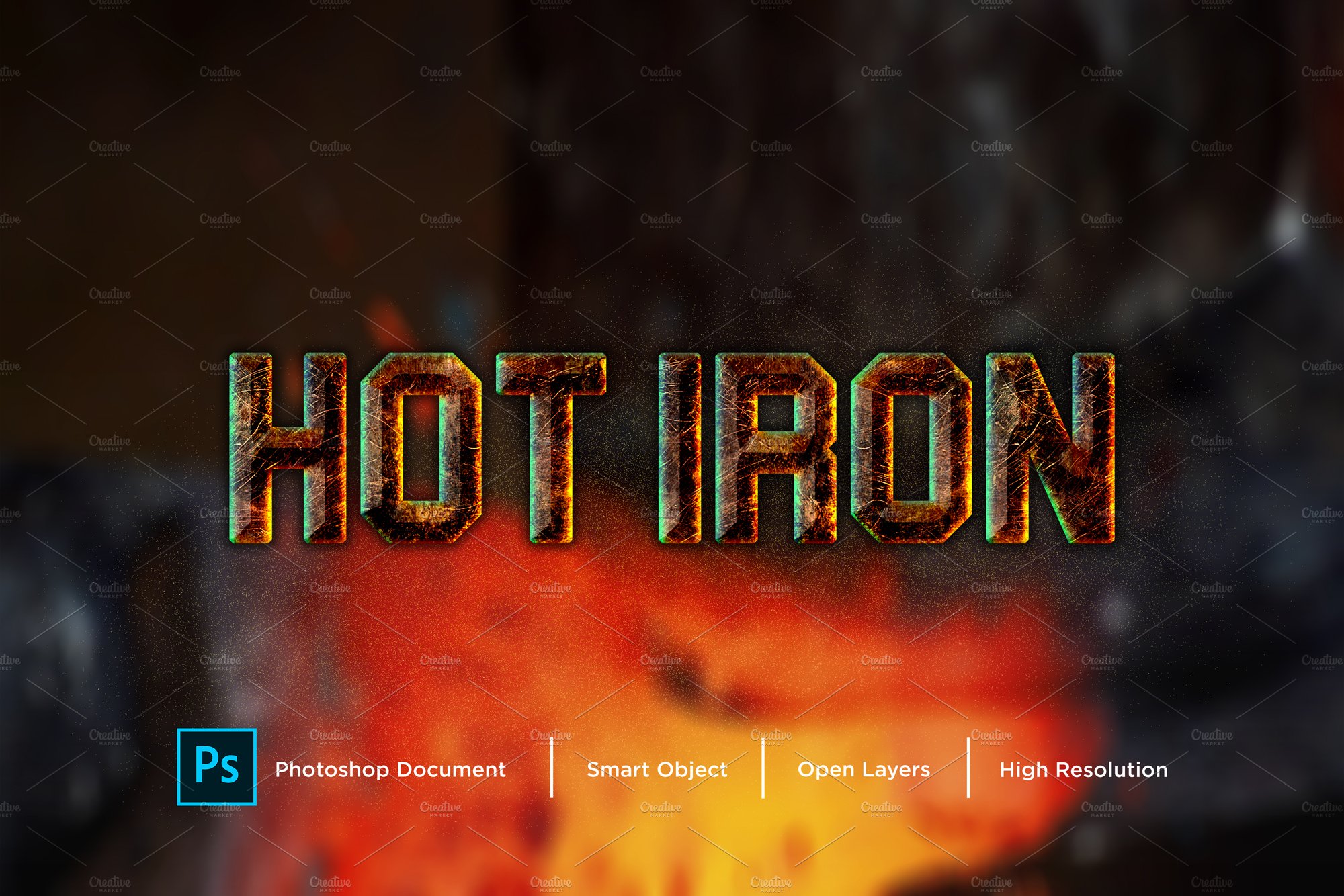 Hot iron Text Effect & Layer Stylecover image.