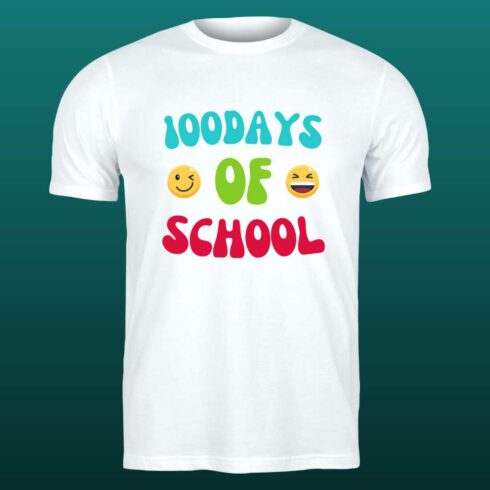 T-shirt Design Celebrating 100 Days of Learning 100th Day Of School Teacher T-Shirt Design cover image.