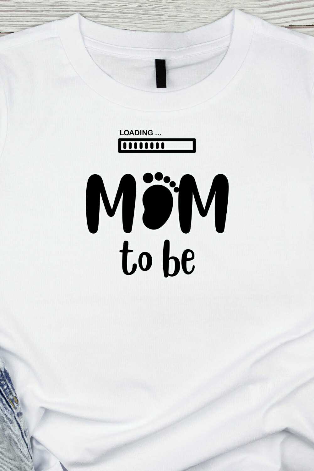 Mom Favourite- T-shirt Design Loading Mom To Be pinterest preview image.