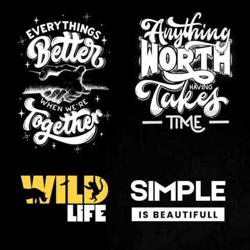9 Typography T-shirt Design bundle Awesome 20 design cover image.