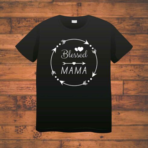 Blessed Mama T-shirt Design cover image.