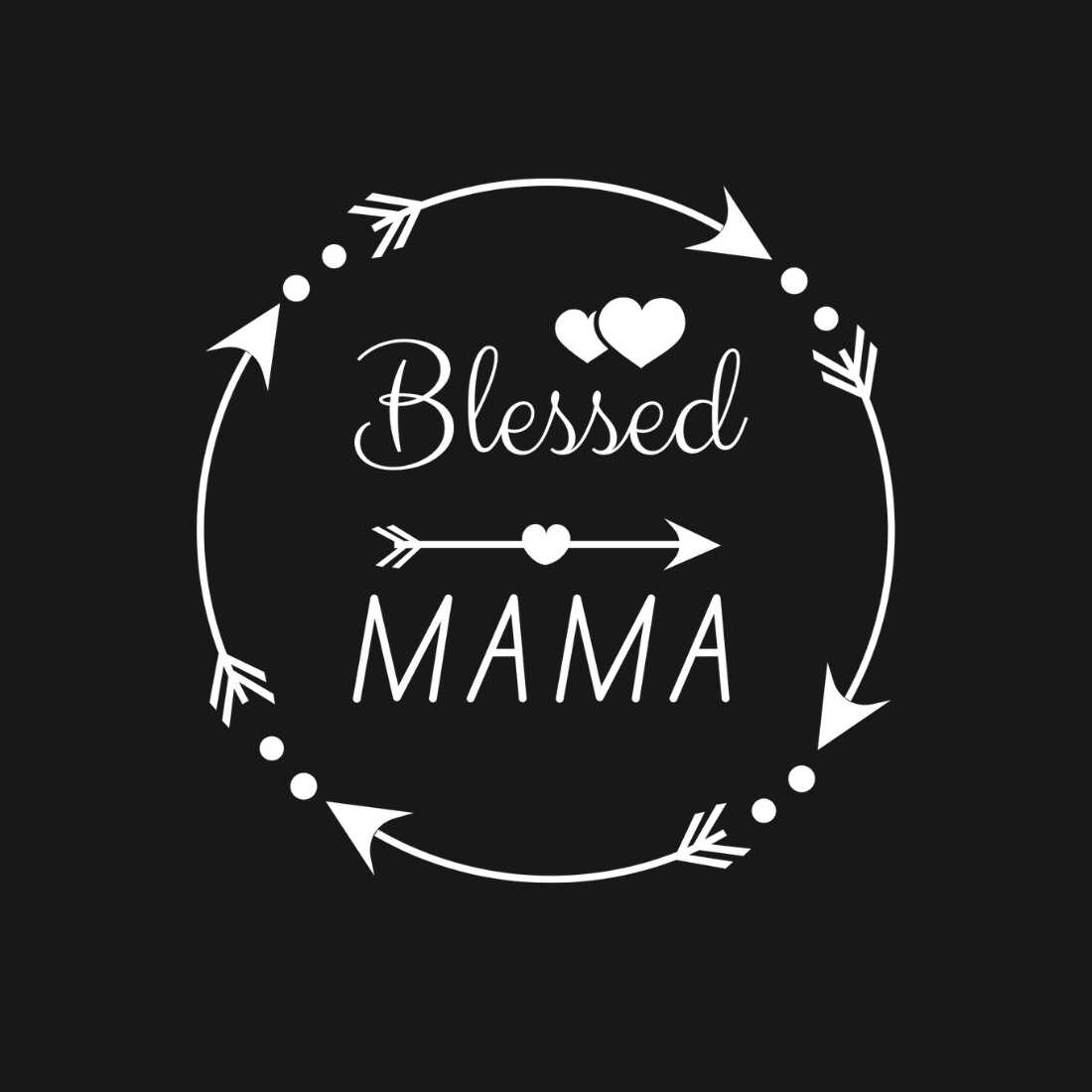 Blessed Mama T-shirt Design preview image.