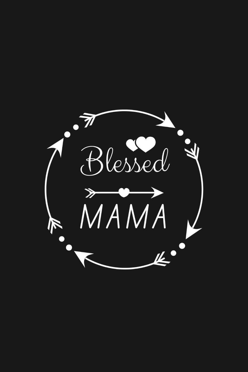 Blessed Mama T-shirt Design pinterest preview image.