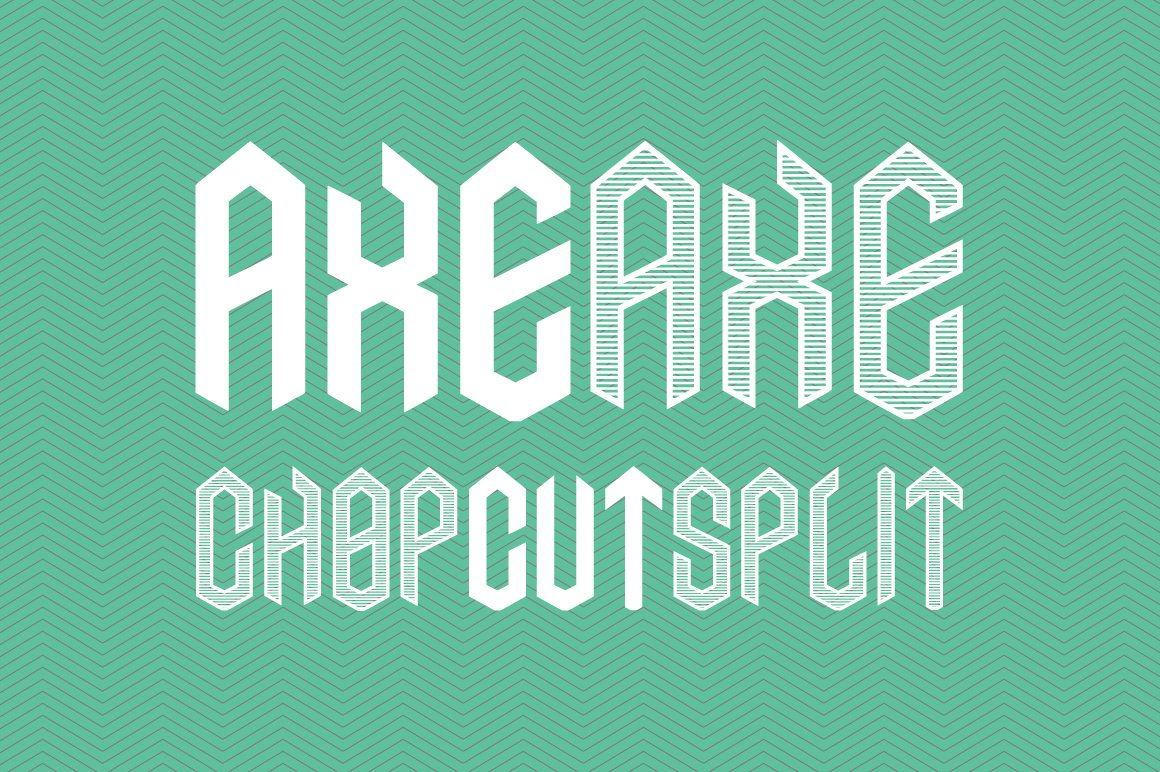 Axe Typeface preview image.