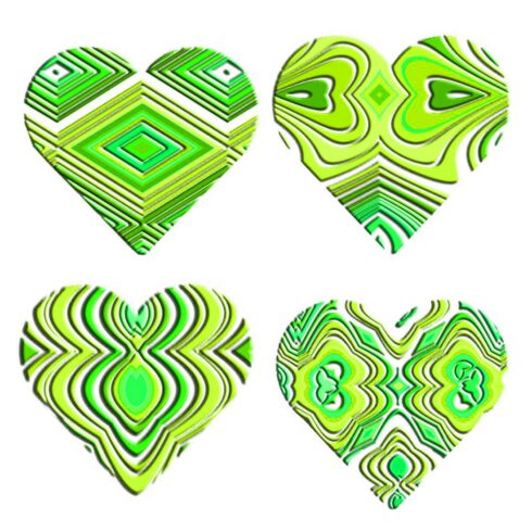 Lime Green Geometric Heart Cut Files cover image.
