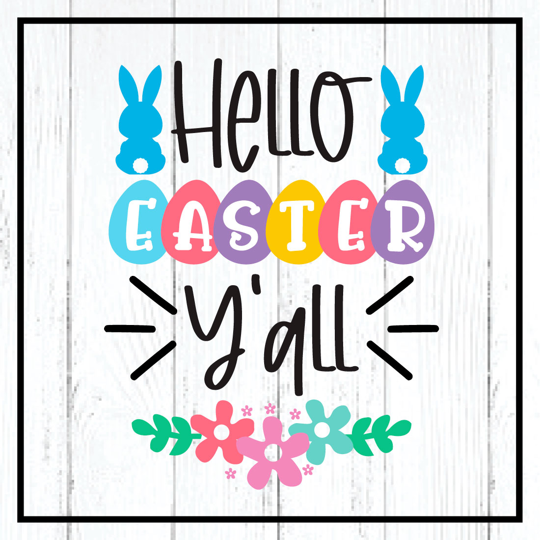 hello easter y'all svg cover image.