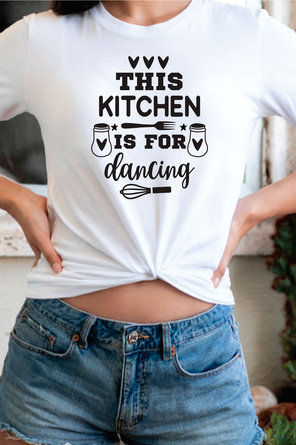 this kitchen is for dancing svg pinterest preview image.