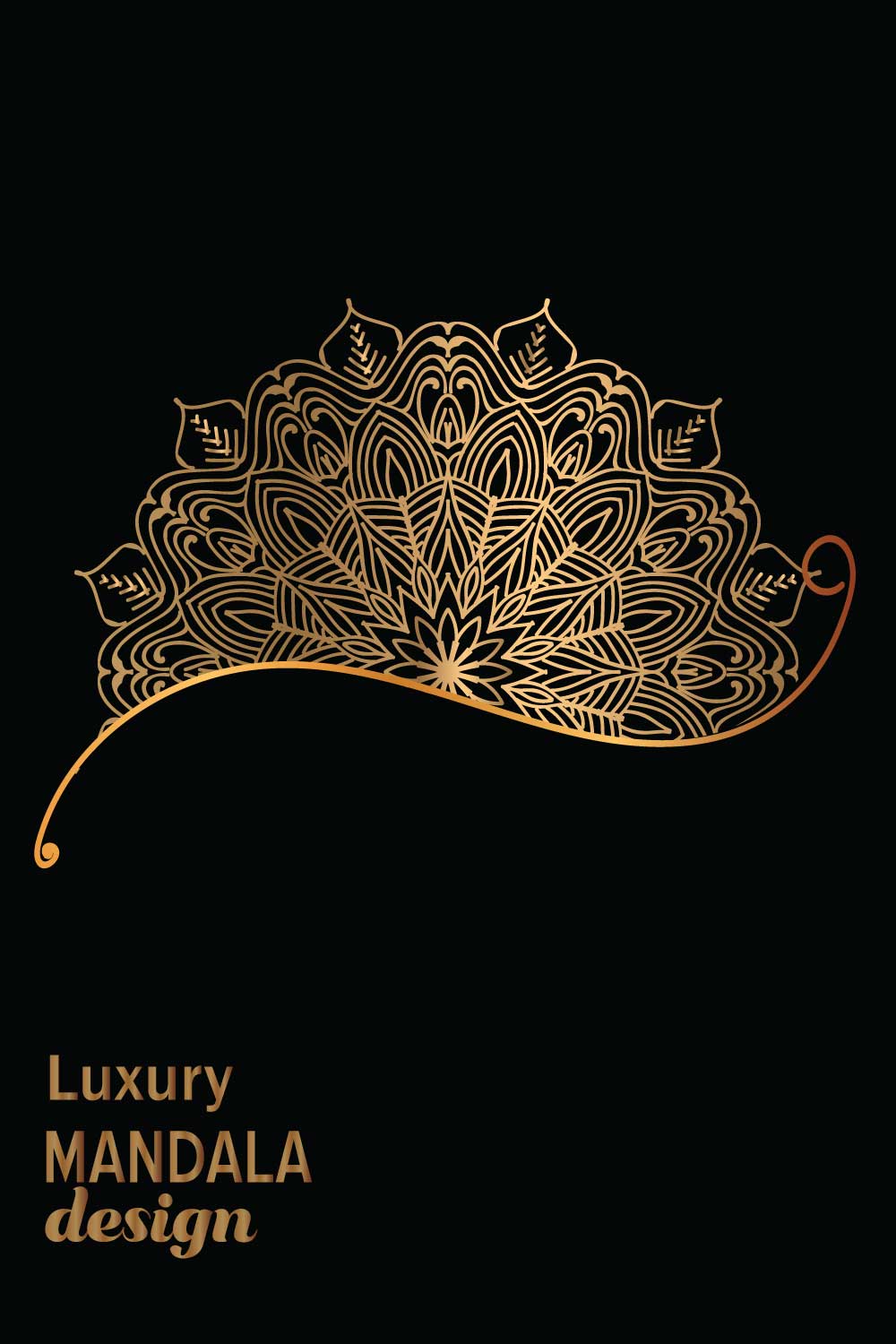 Luxury mandala design pinterest preview image.