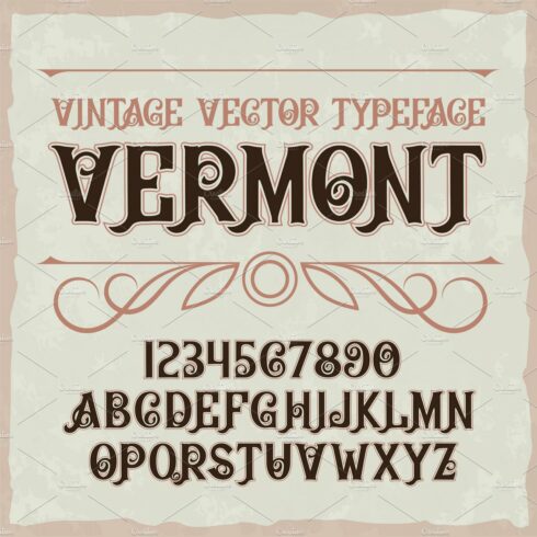 Vintage label typeface Vermont cover image.