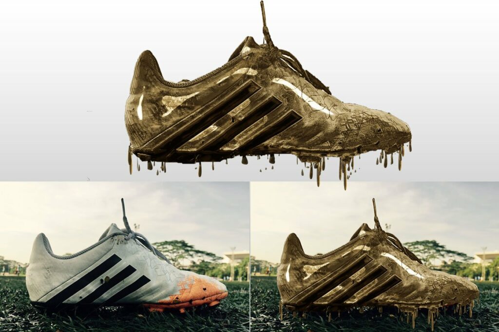 Droping Gold Photoshop Acion – MasterBundles