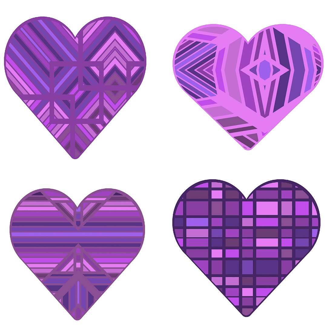 Pretty in Purple Hearts preview image.