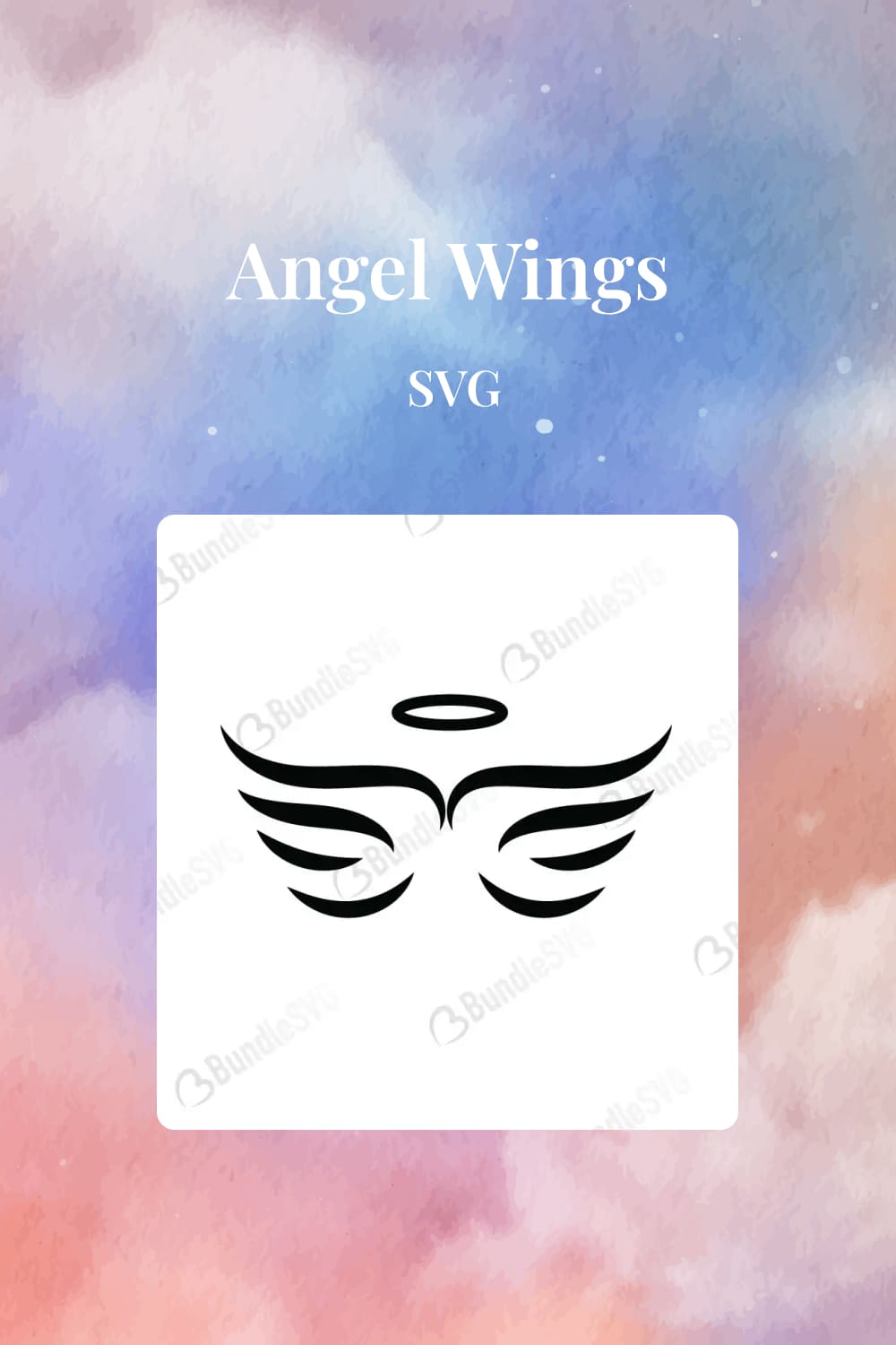 An image of a minimalist silhouette of angel wings.